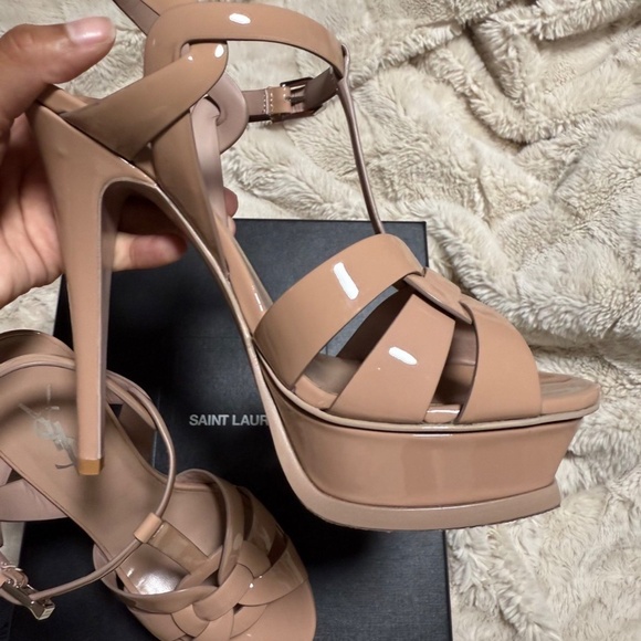 YSL Platform Heels Nude Size 37.5 - Picture 7 of 7